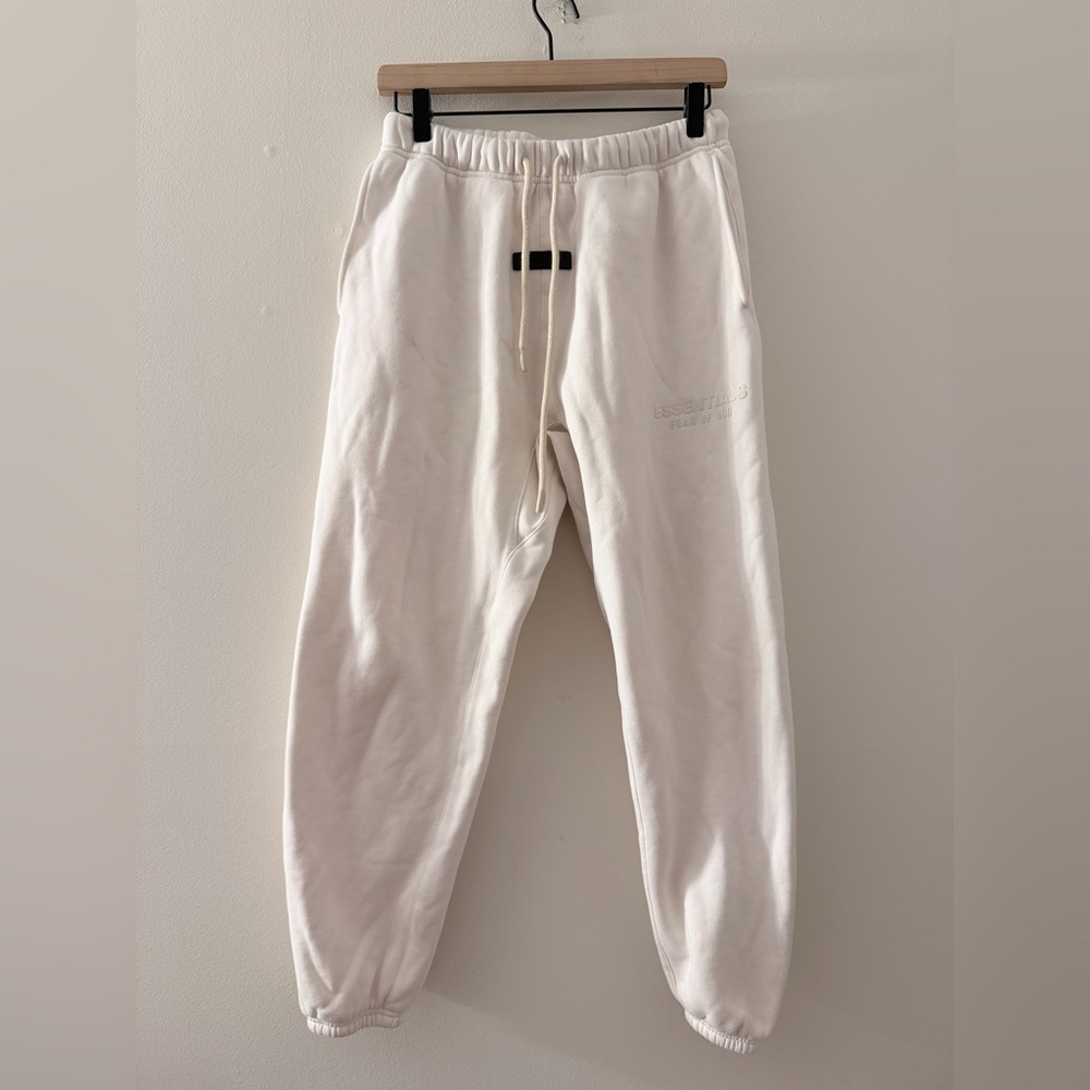 Essentials Cream Track Joggers